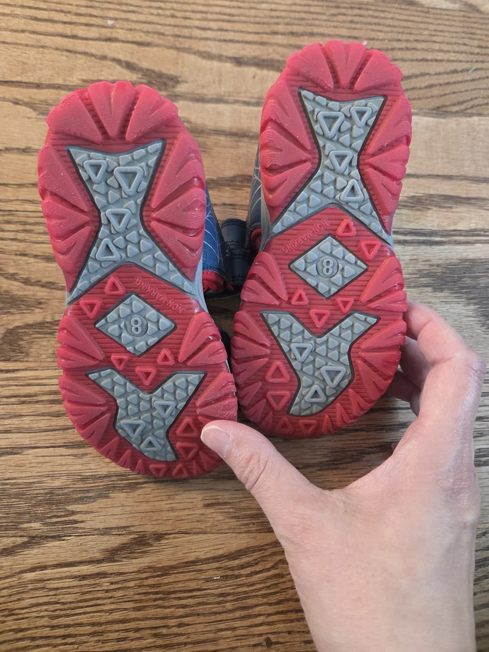Spiderman - Red & Navy Blue - Toddler Velcro Sandals - US Size 8